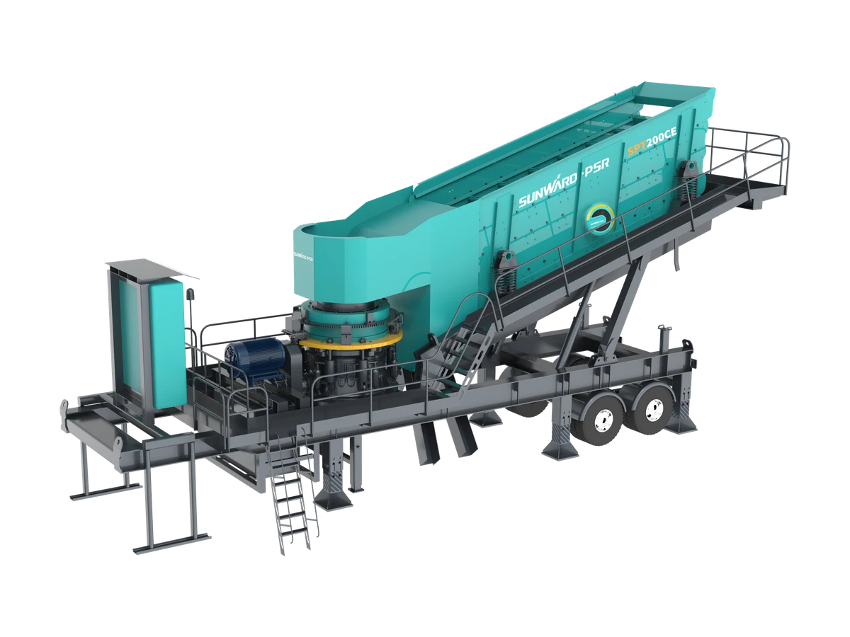 Sunward PSR Wheel-Mounted Cone Crusher and Screening Station